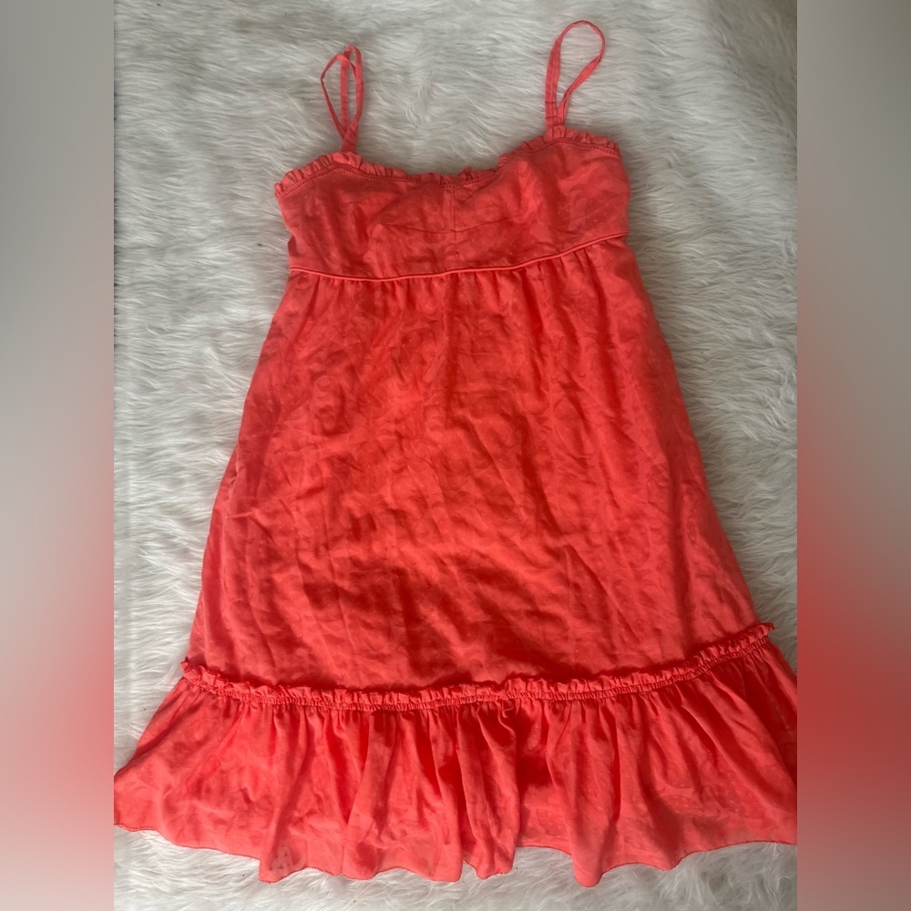 J Crew Vibrant Coral Pineapple Dress size 6